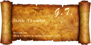 Guth Tivadar névjegykártya